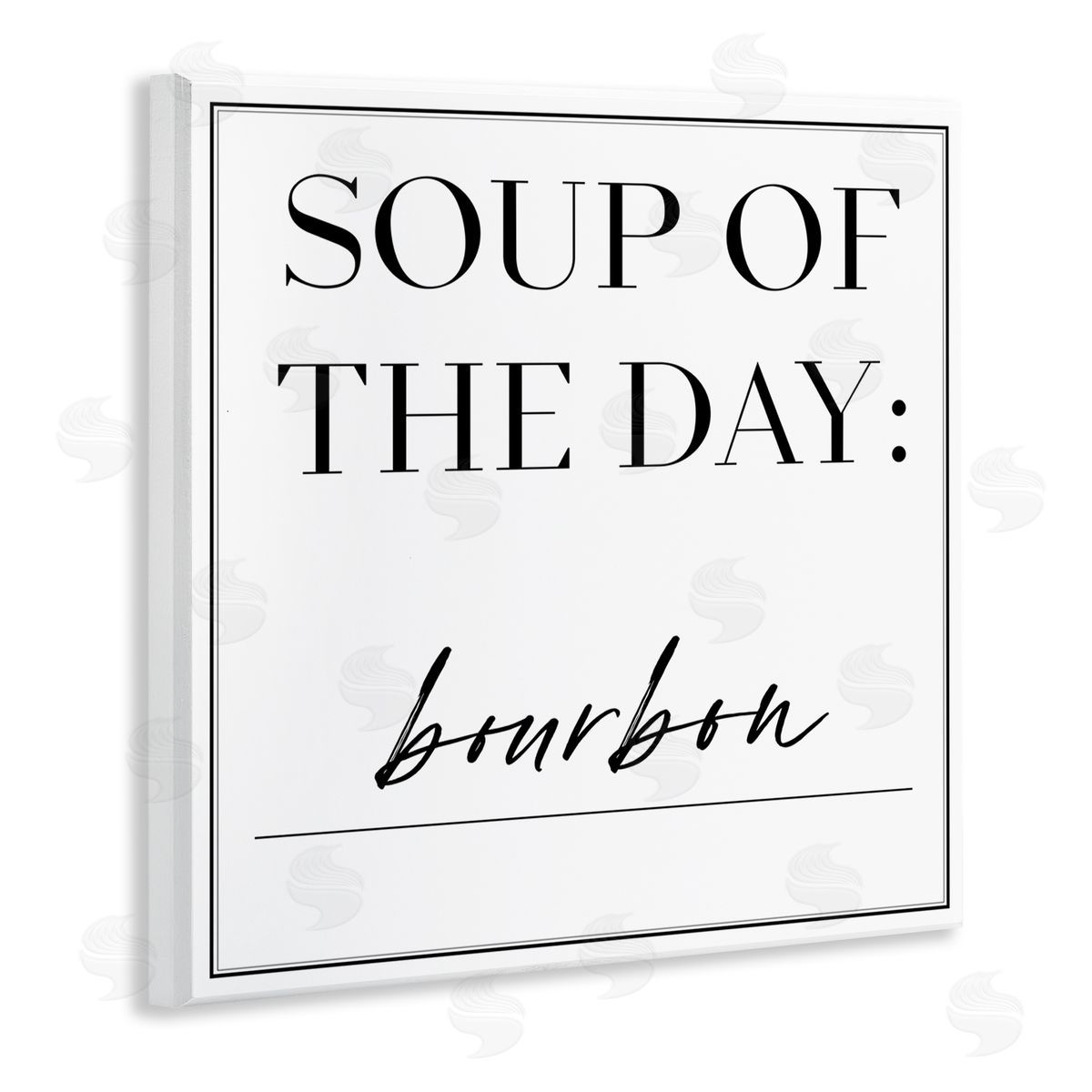 Soup of Day is Bourbon Wood Plaque Wall Art, Home Decor by Anna Hambly