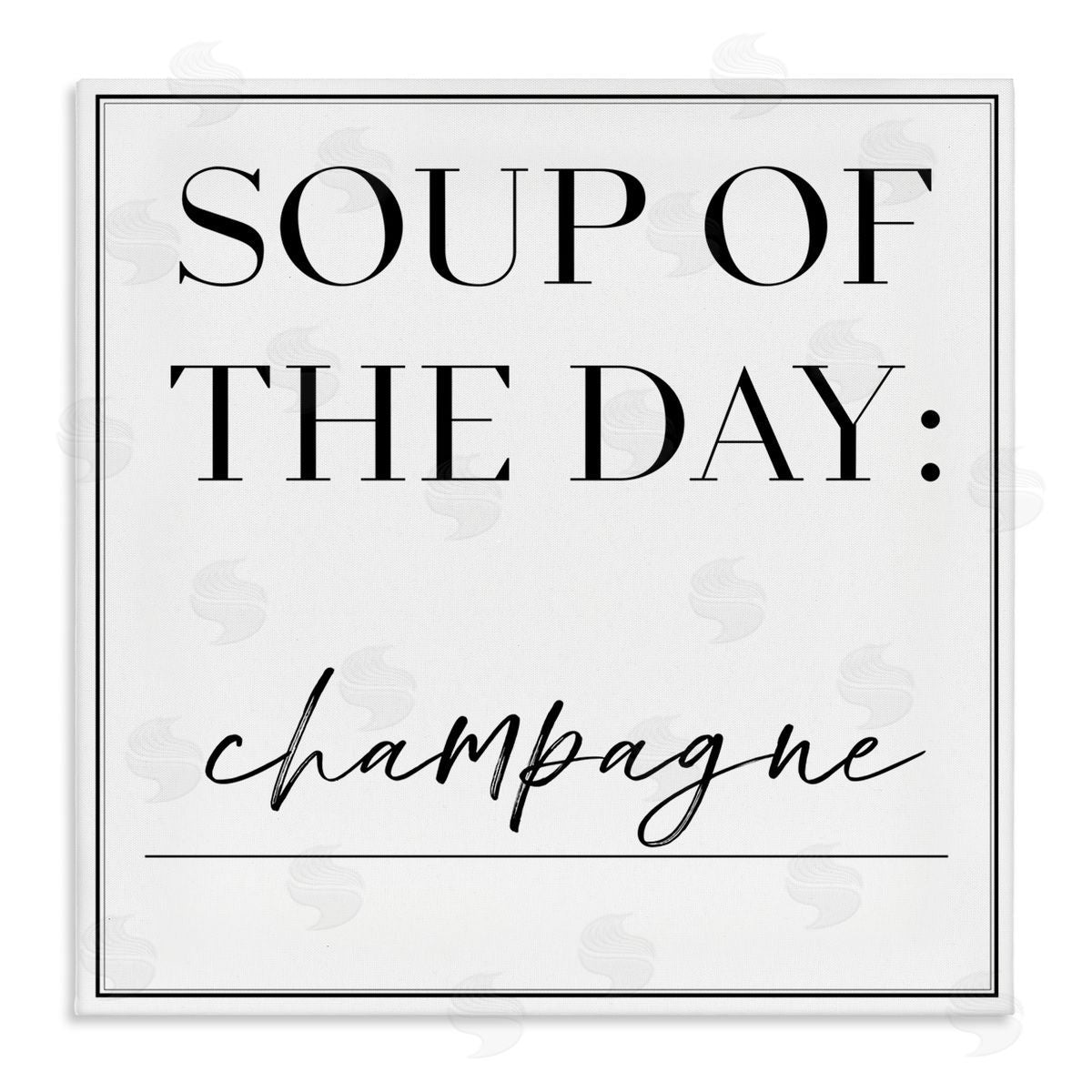 Soup of Day is Champagne Canvas Wall Art, Home Decor by Anna Hambly