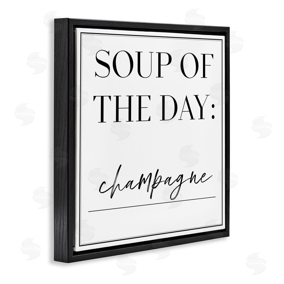 Soup of Day is Champagne Black Floating Frame Canvas Wall Art, Home Decor by Anna Hambly
