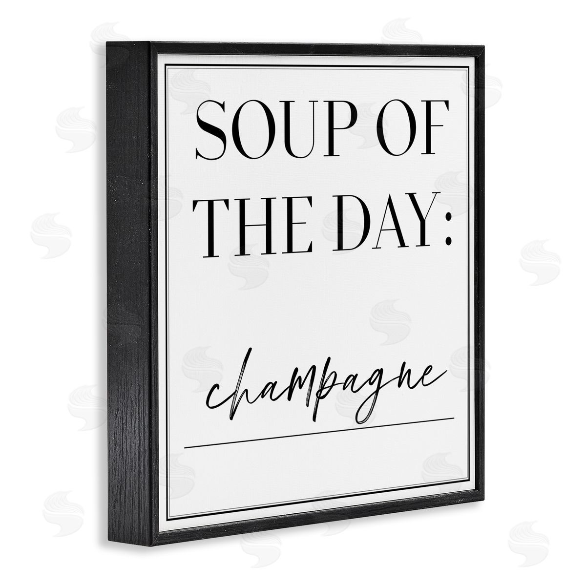 Soup of Day is Champagne Black Frame Print Wall Art, Home Decor by Anna Hambly