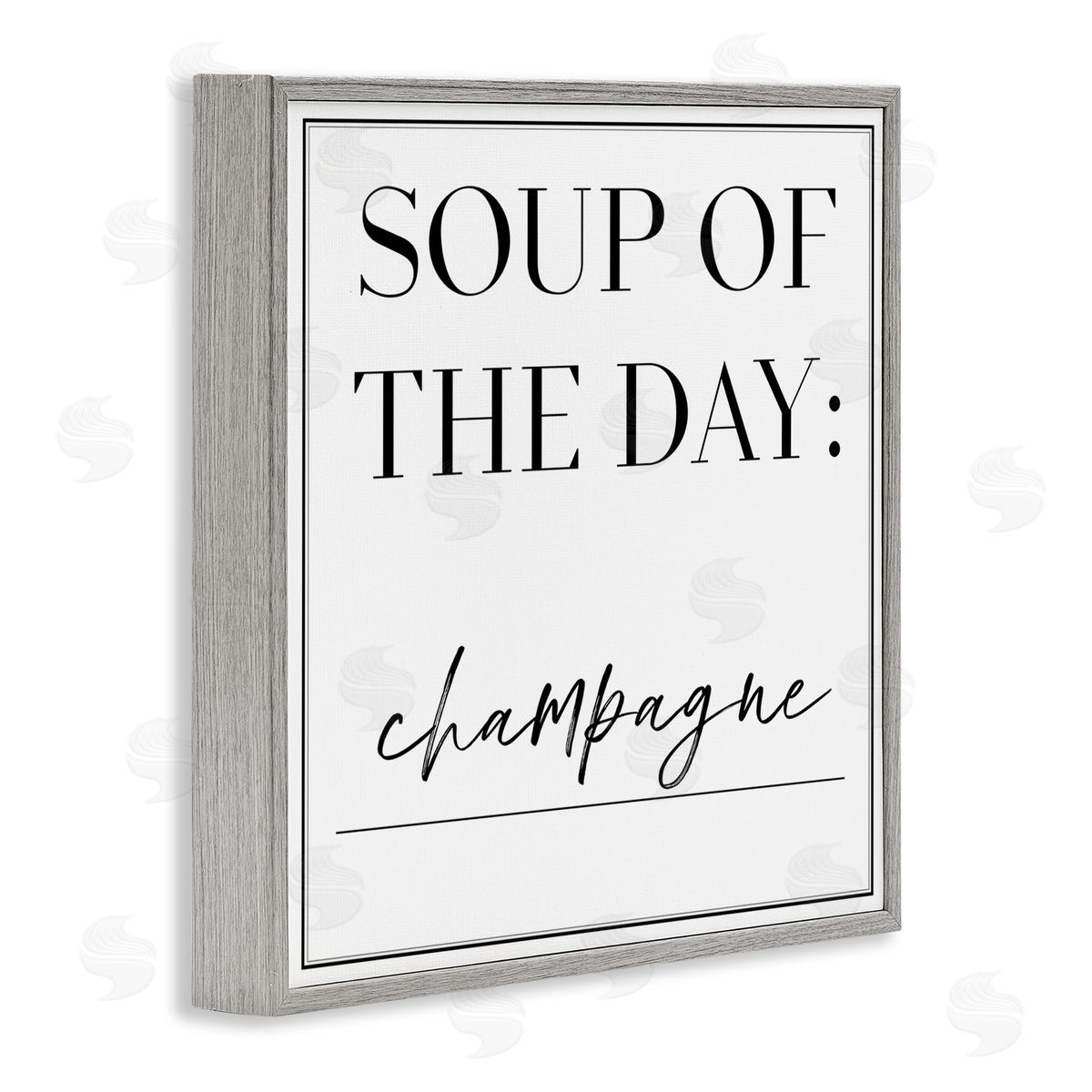 Soup of Day is Champagne Grey Frame Print Wall Art, Home Decor by Anna Hambly