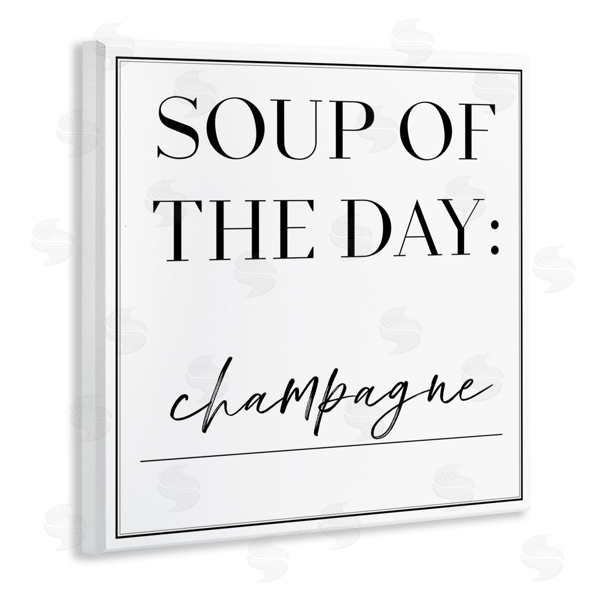 Soup of Day is Champagne Wood Plaque Wall Art, Home Decor by Anna Hambly