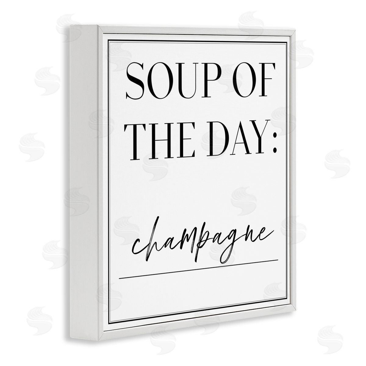 Soup of Day is Champagne White Frame Print Wall Art, Home Decor by Anna Hambly