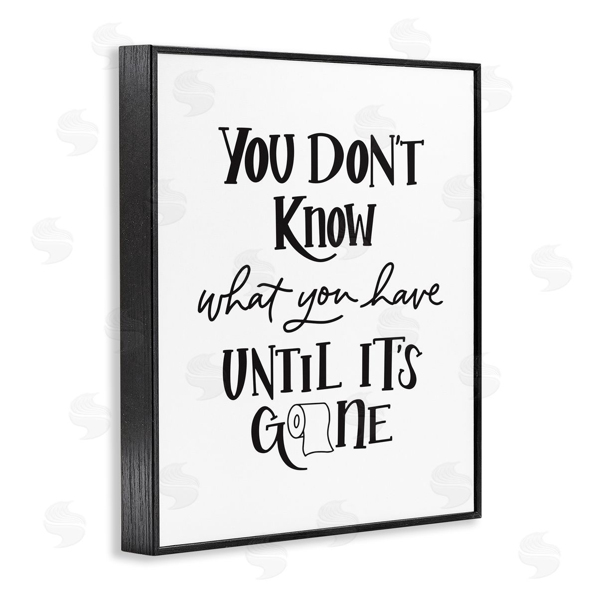 Until It's Gone Toilet Paper Black Frame Print Wall Art, Home Decor by Amanda Houston