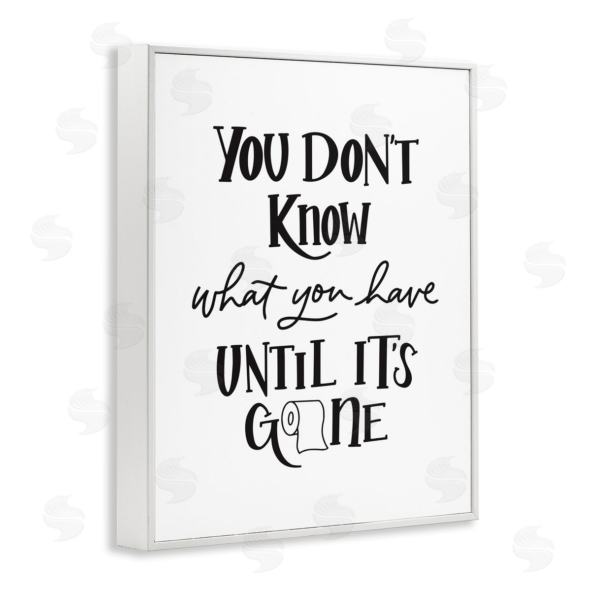 Until It's Gone Toilet Paper White Frame Print Wall Art, Home Decor by Amanda Houston