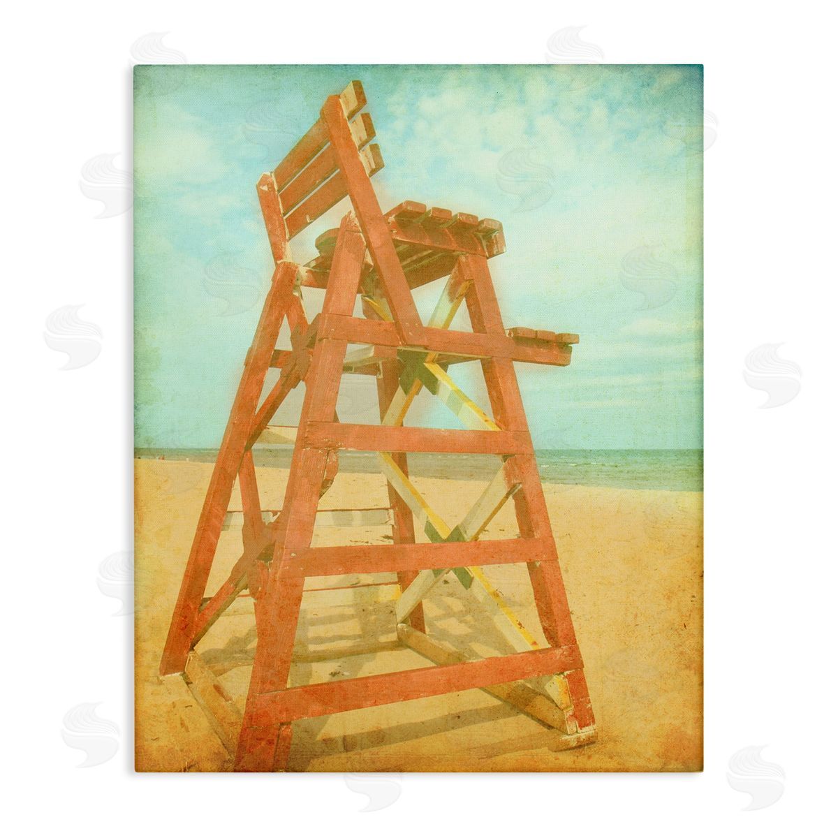 Retro Lifeguard Chair Photography Canvas Wall Art, Home Decor by Ashley Calhoun