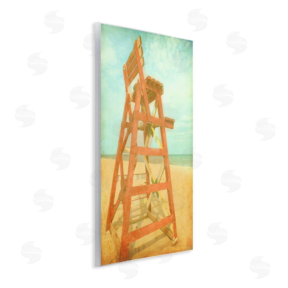 Retro Lifeguard Chair Photography Wood Plaque Wall Art, Home Decor by Ashley Calhoun
