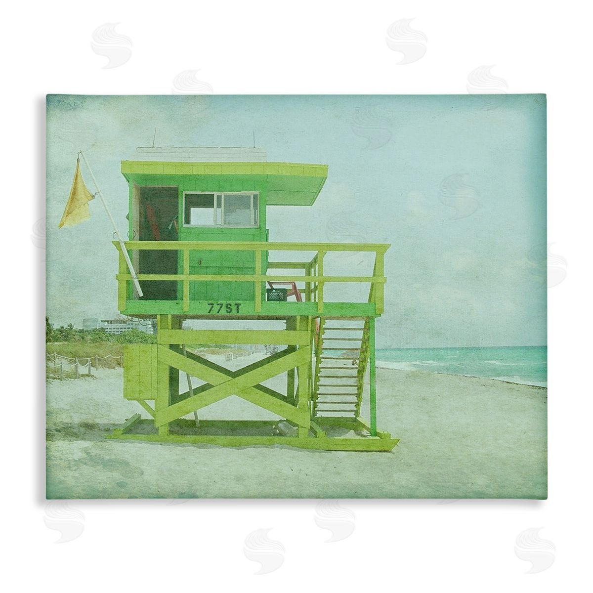 Retro Lifeguard Stand Photography Canvas Wall Art, Home Decor by Ashley Calhoun