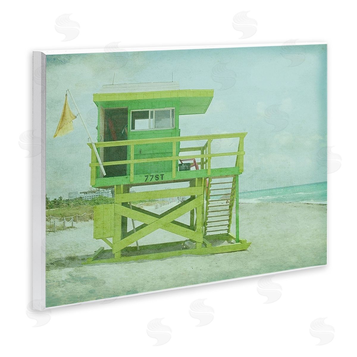 Retro Lifeguard Stand Photography Wood Plaque Wall Art, Home Decor by Ashley Calhoun