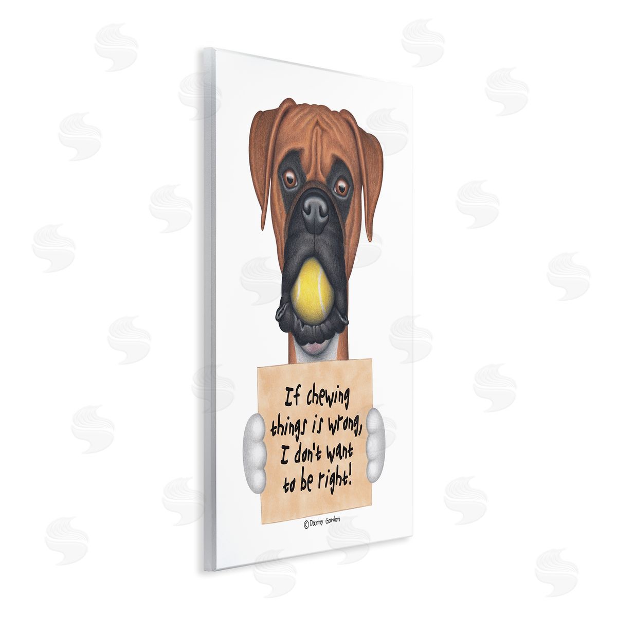 If Chewing is Wrong Pet Dog Wood Plaque Wall Art, Home Decor by Danny Gordan