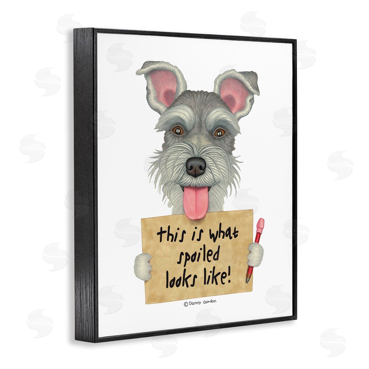 What Spoiled Looks Like Dog Black Frame Print Wall Art, Home Decor by Danny Gordan