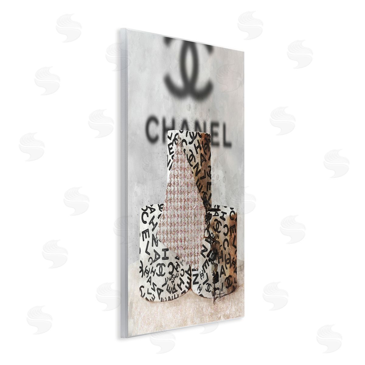 Fashion Toilet Paper Design Wood Plaque Wall Art, Home Decor by Ziwei Li