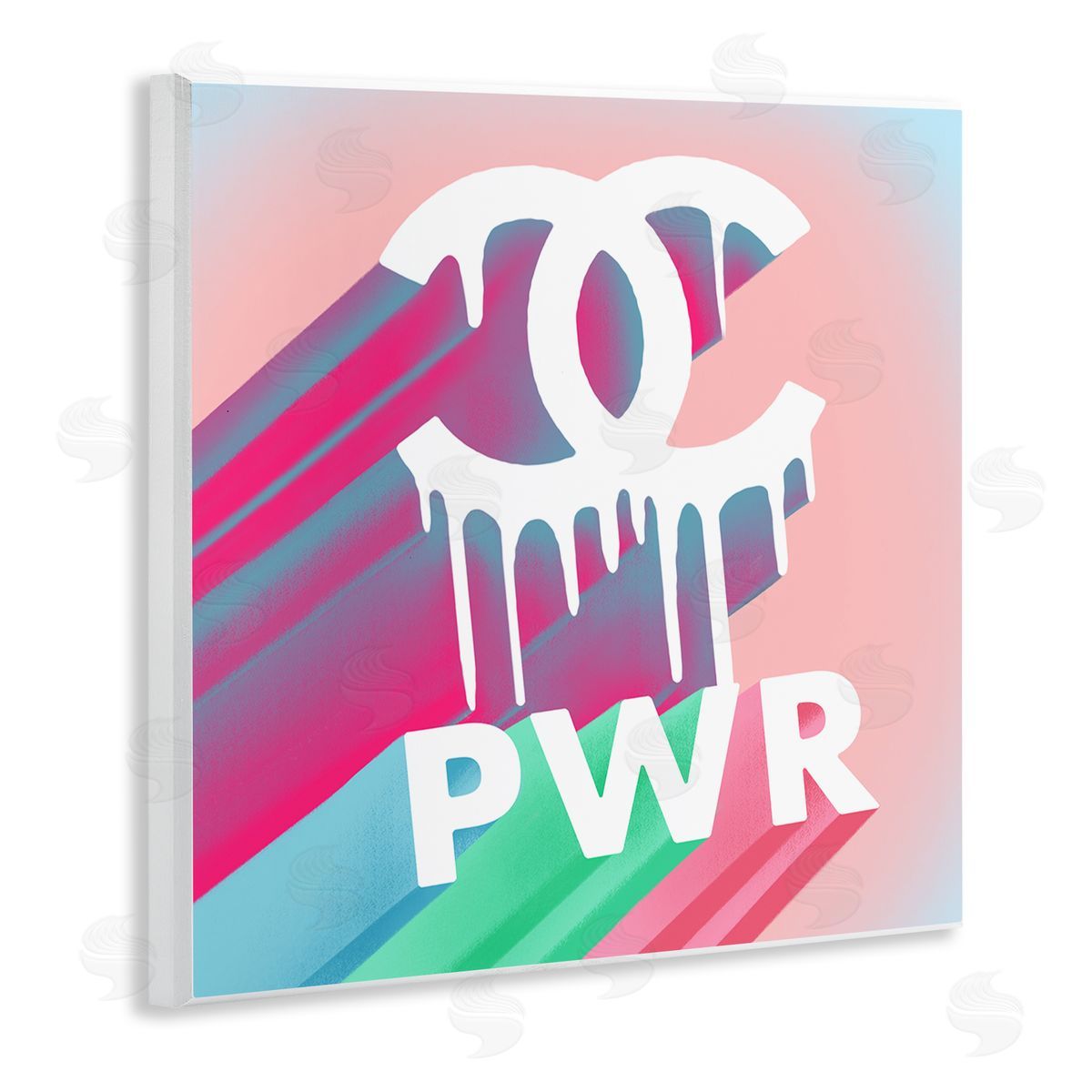 Paint Drip Fashion PWR Wood Plaque Wall Art, Home Decor by Ziwei Li