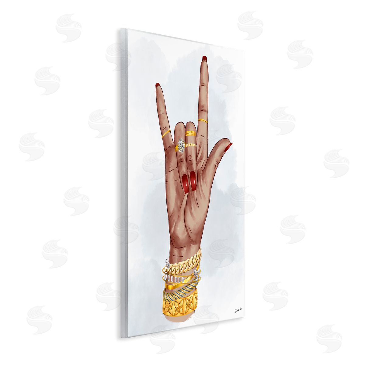 I Love You Hand Pose Wood Plaque Wall Art, Home Decor by Ziwei Li