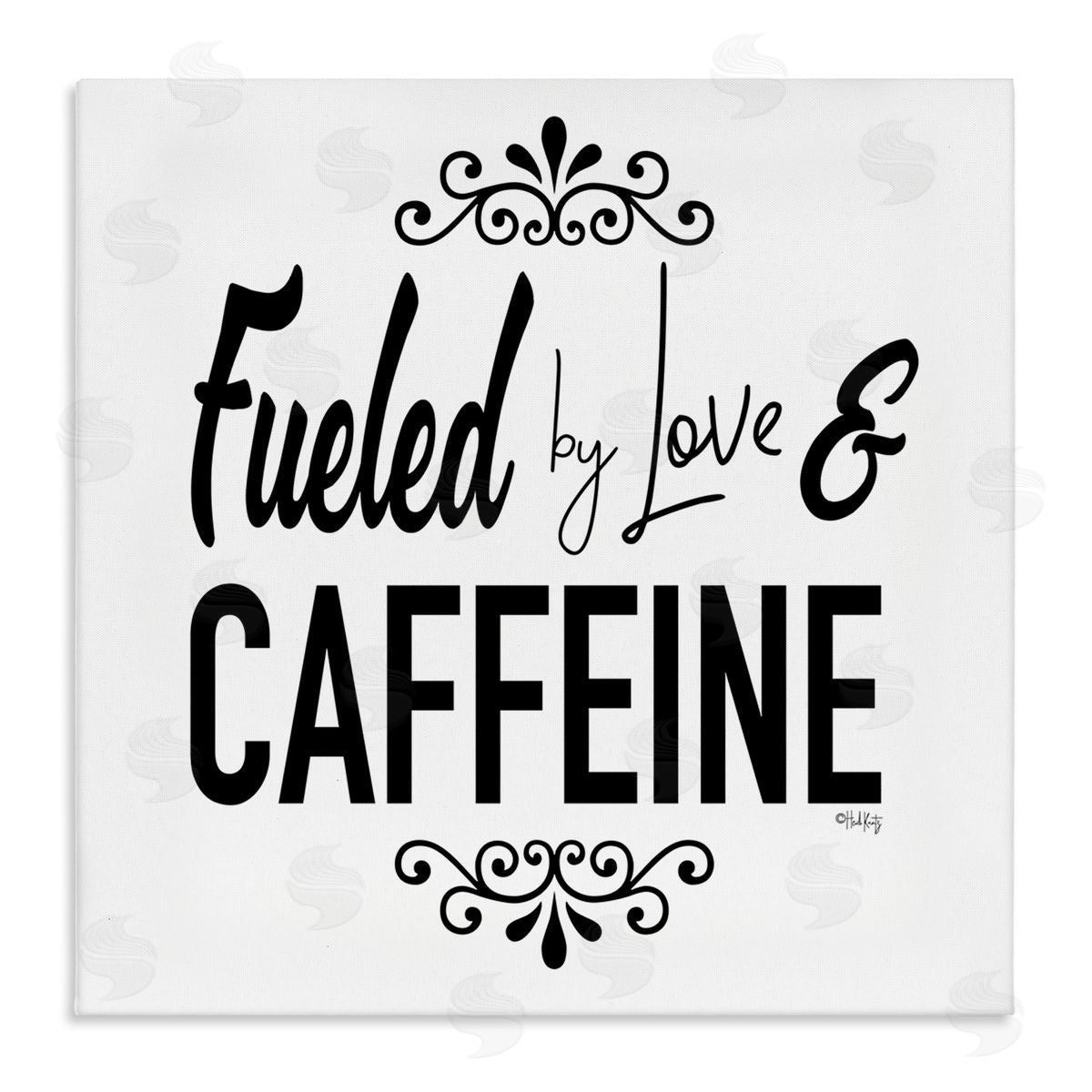 Fueled by Love and Caffiene Canvas Wall Art, Home Decor by Hollihocks Art