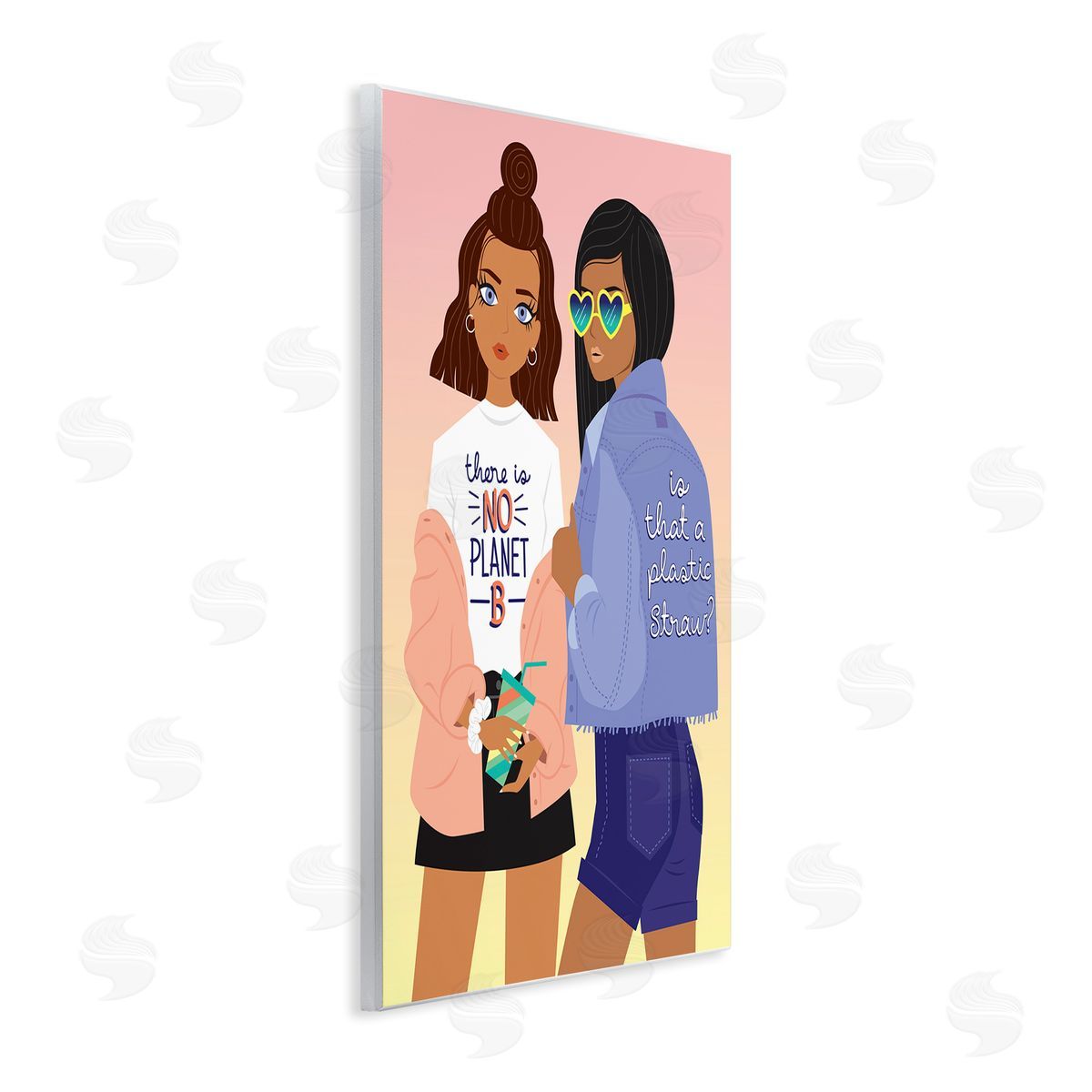 No Planet B Fashion Wood Plaque Wall Art, Home Decor by Ilis Aviles