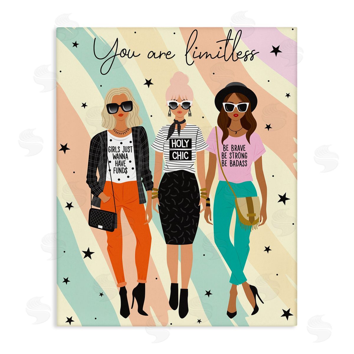 You Are Limitless Fashionistas Canvas Wall Art, Home Decor by Ilis Aviles