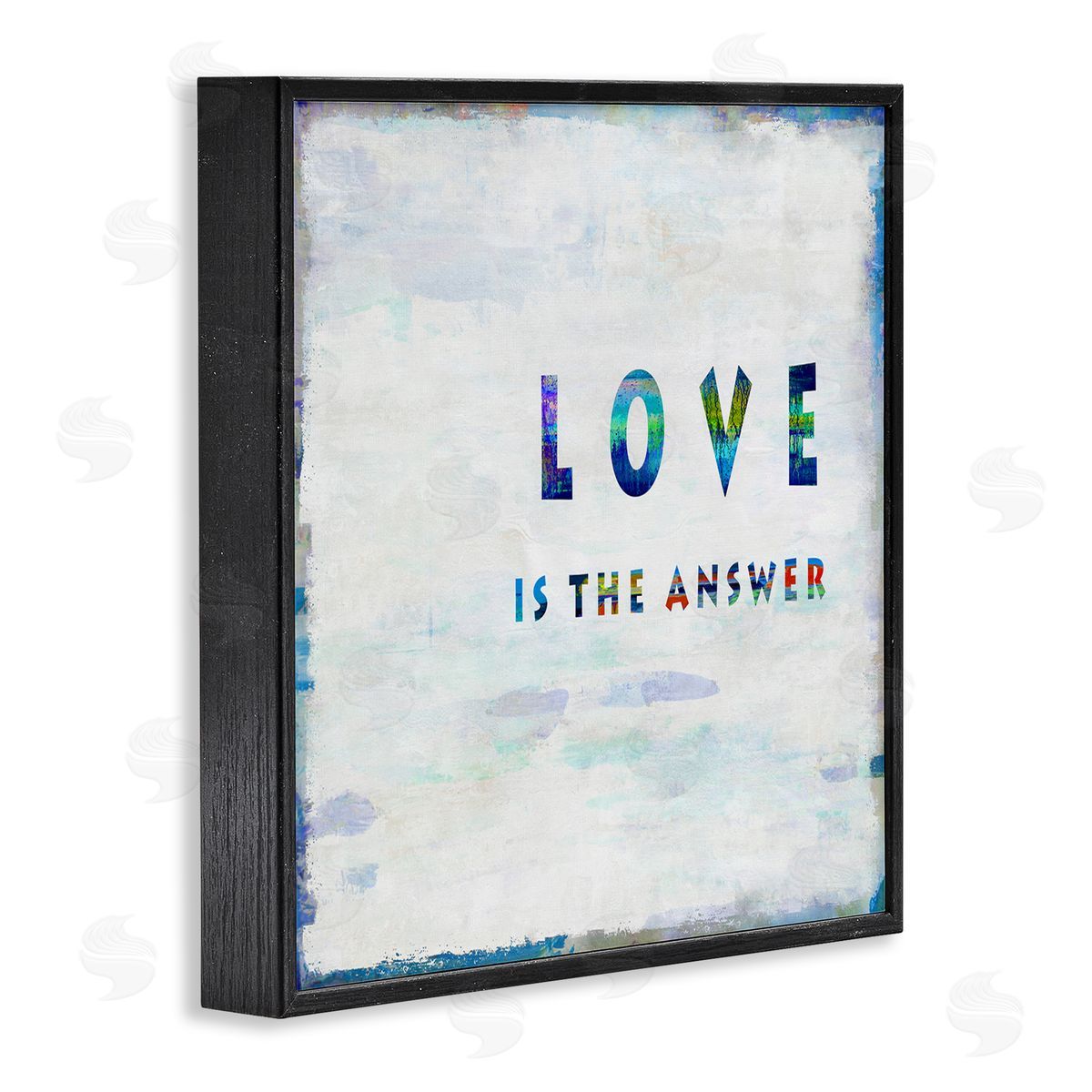 Colorful Love is the Answer Black Frame Print Wall Art, Home Decor by Jamie MacDowell