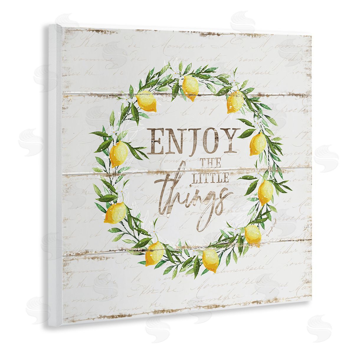 Enjoy the Little Things Lemons Wood Plaque Wall Art, Home Decor by Jennifer Pugh