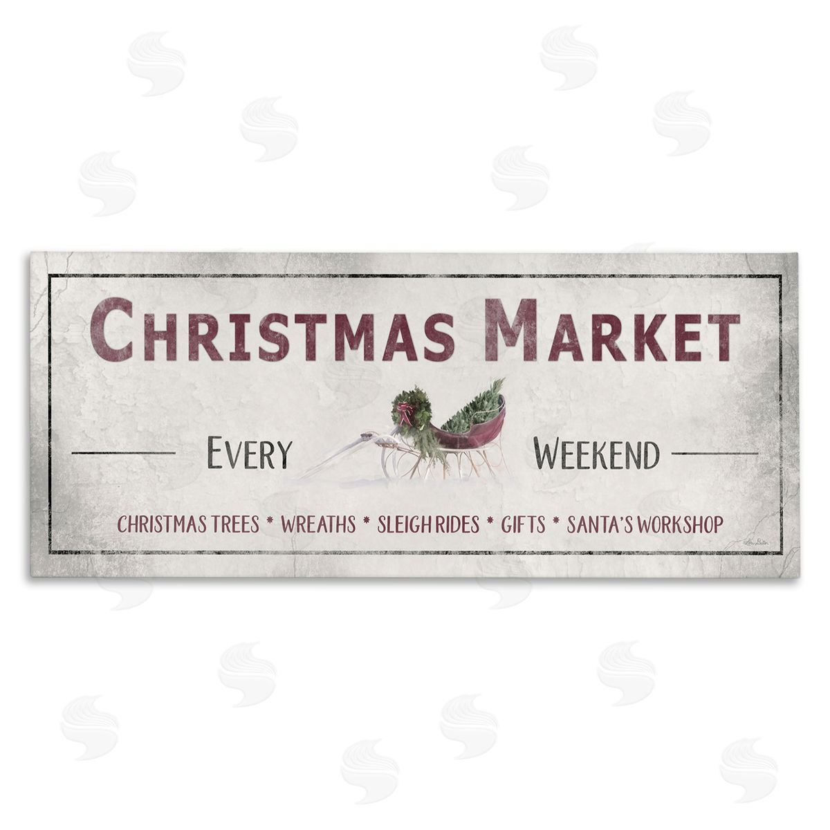 Christmas Market Every Weekend Canvas Wall Art, Home Decor by Lori Deiter