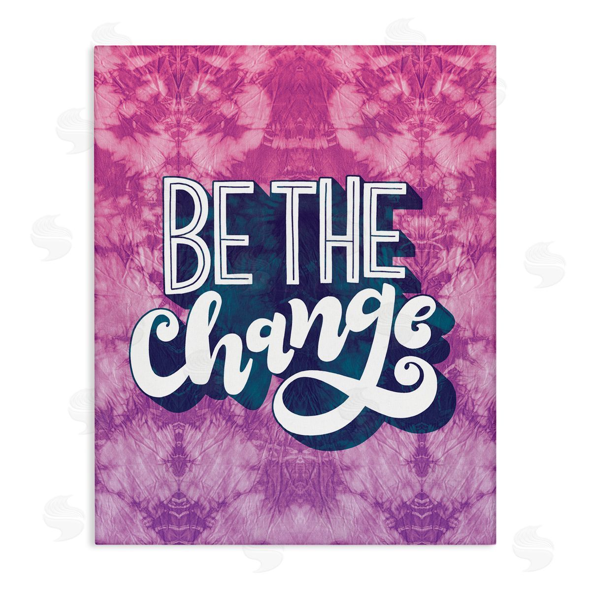 Be the Change Tie Dye Canvas Wall Art, Home Decor by Loni Harris