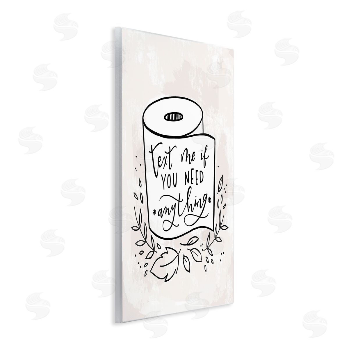 Text Me if You Need Toilet Paper Wood Plaque Wall Art, Home Decor by Loni Harris