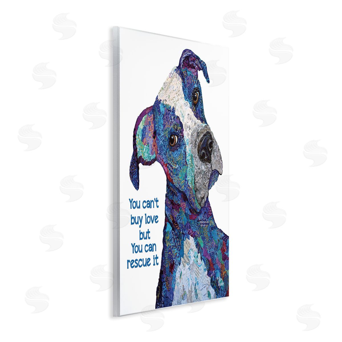 You Can Rescue Love Dog Wood Plaque Wall Art, Home Decor by Lisa Morales