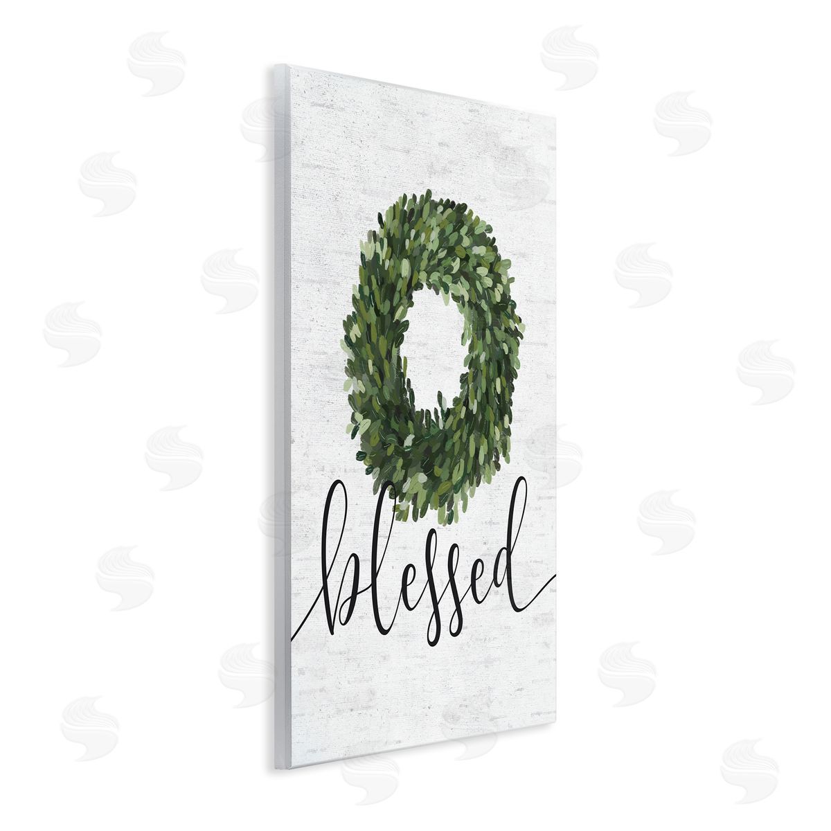 Blessed Green Wreath Accent Wood Plaque Wall Art, Home Decor by Lettered and Lined