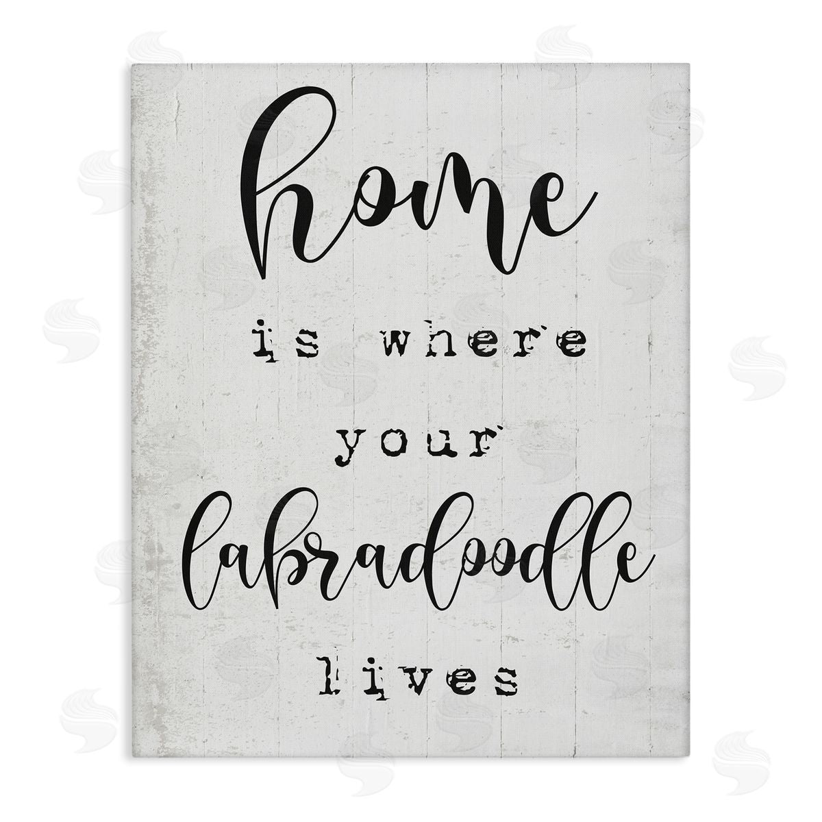 Home's Where Labradoodle Lives Canvas Wall Art, Home Decor by Stupell Studio