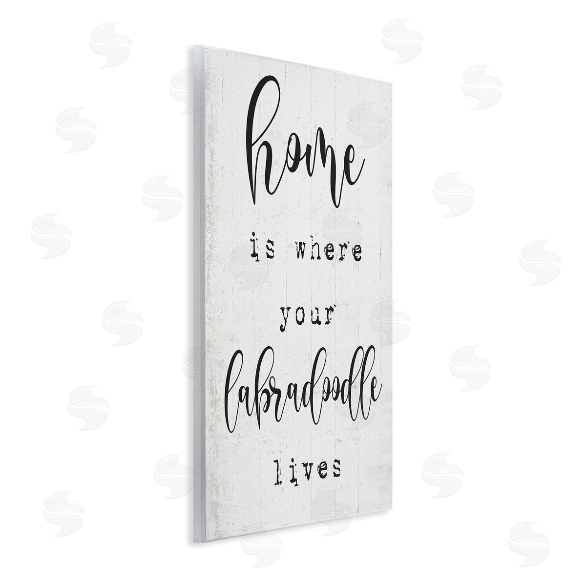 Home's Where Labradoodle Lives Wood Plaque Wall Art, Home Decor by Stupell Studio
