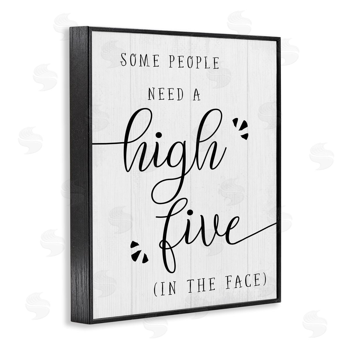 High Five in the Face Black Frame Print Wall Art, Home Decor by Stupell Studio