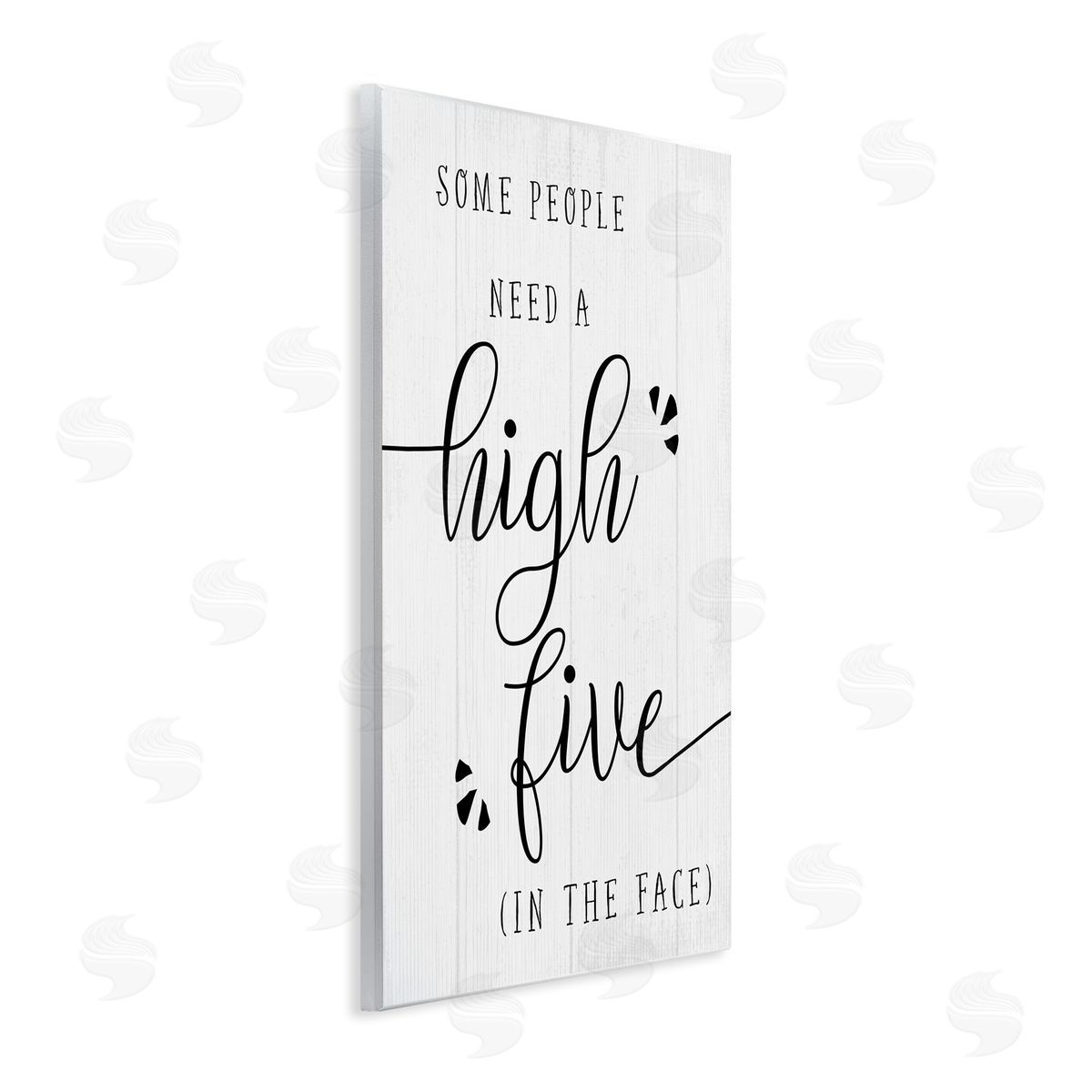 High Five in the Face Wood Plaque Wall Art, Home Decor by Stupell Studio