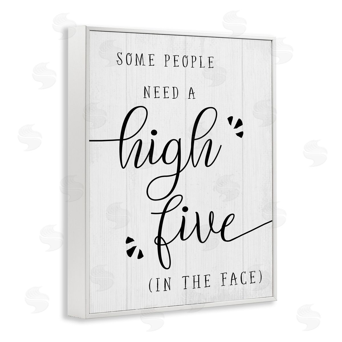 High Five in the Face White Frame Print Wall Art, Home Decor by Stupell Studio