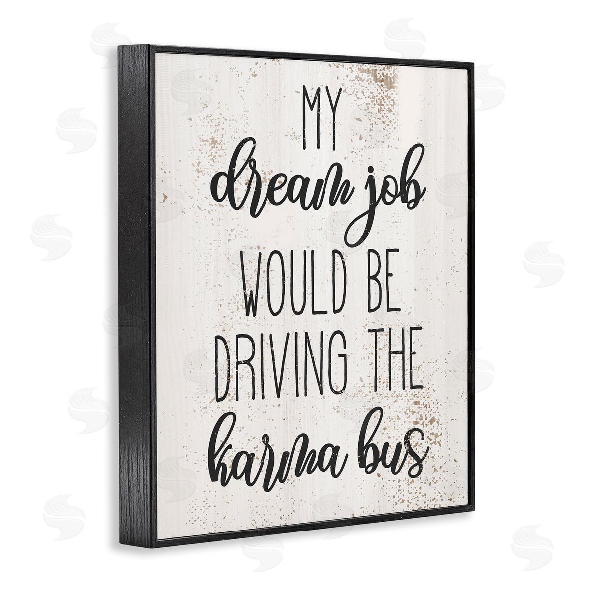 Dream to Drive the Karma Bus Black Frame Print Wall Art, Home Decor by Stupell Studio