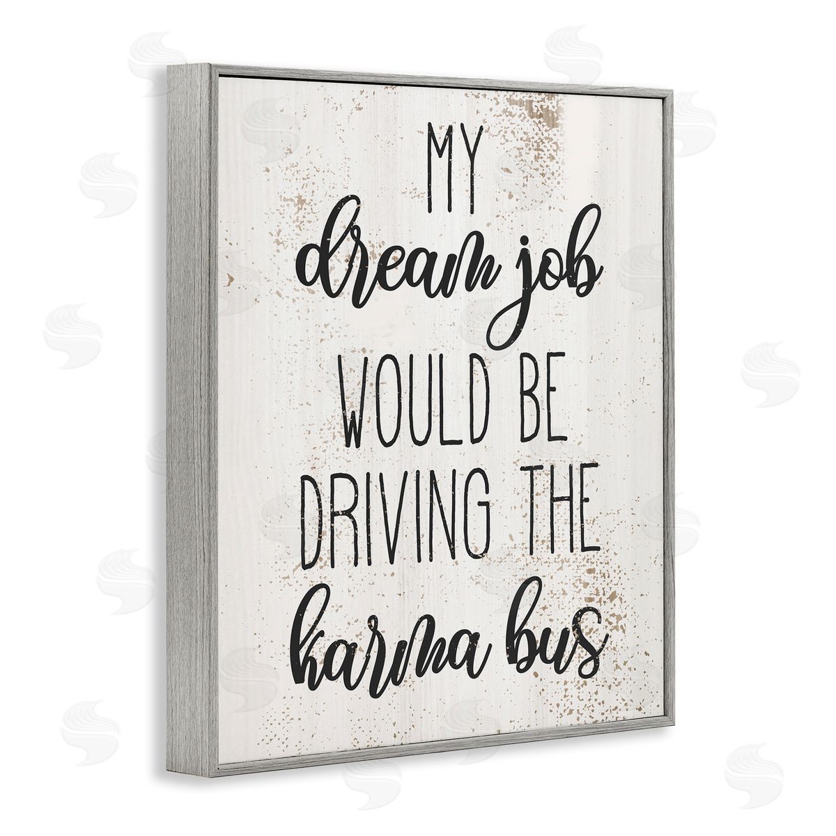 Dream to Drive the Karma Bus Grey Frame Print Wall Art, Home Decor by Stupell Studio