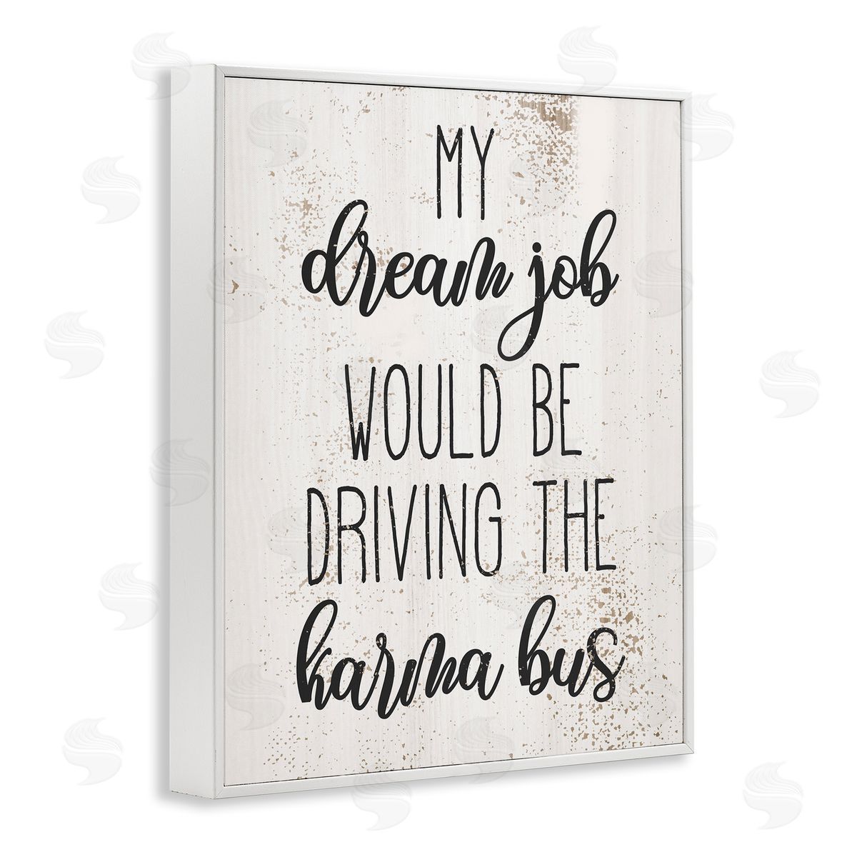 Dream to Drive the Karma Bus White Frame Print Wall Art, Home Decor by Stupell Studio