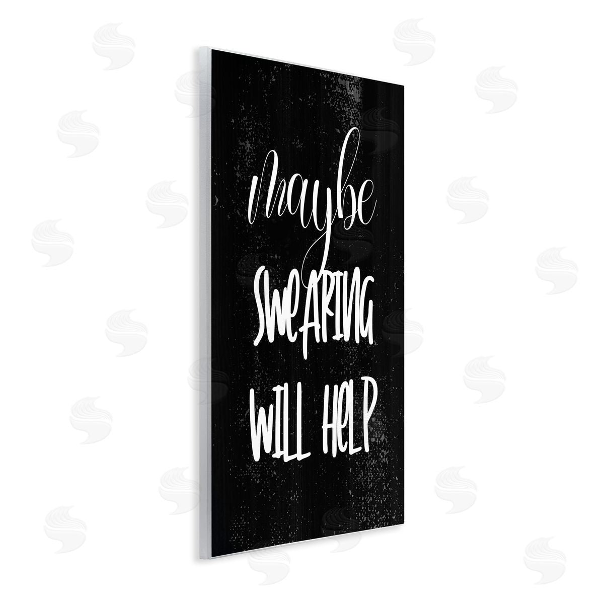 Maybe Swearing Will Help Wood Plaque Wall Art, Home Decor by Stupell Studio