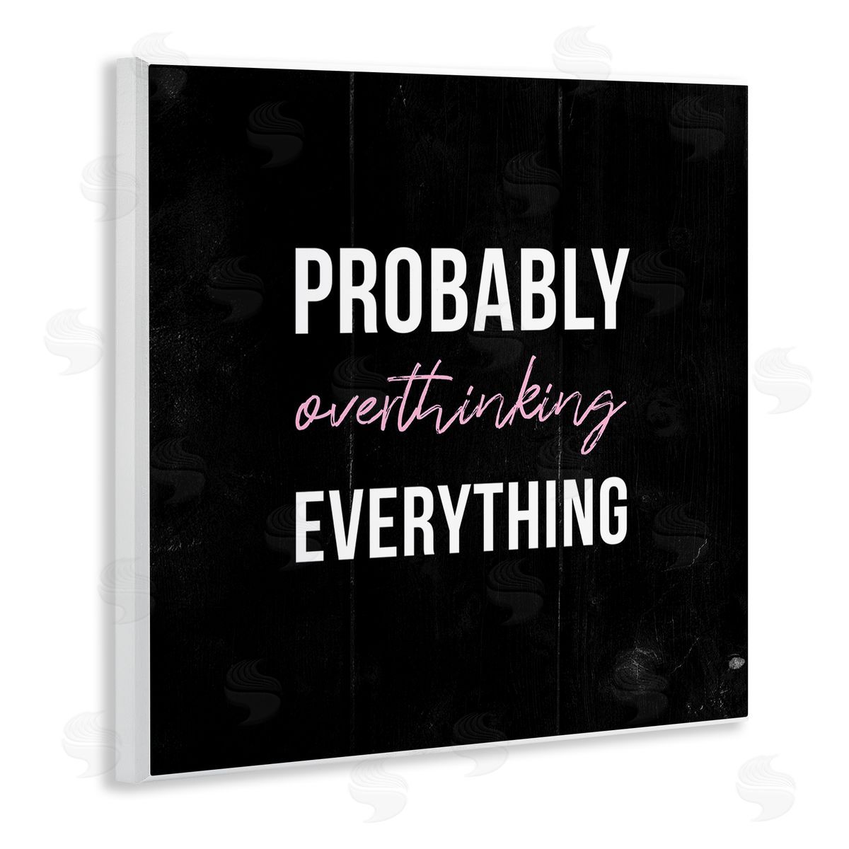 Probably Over Thinking Everything Wood Plaque Wall Art, Home Decor by Stupell Studio