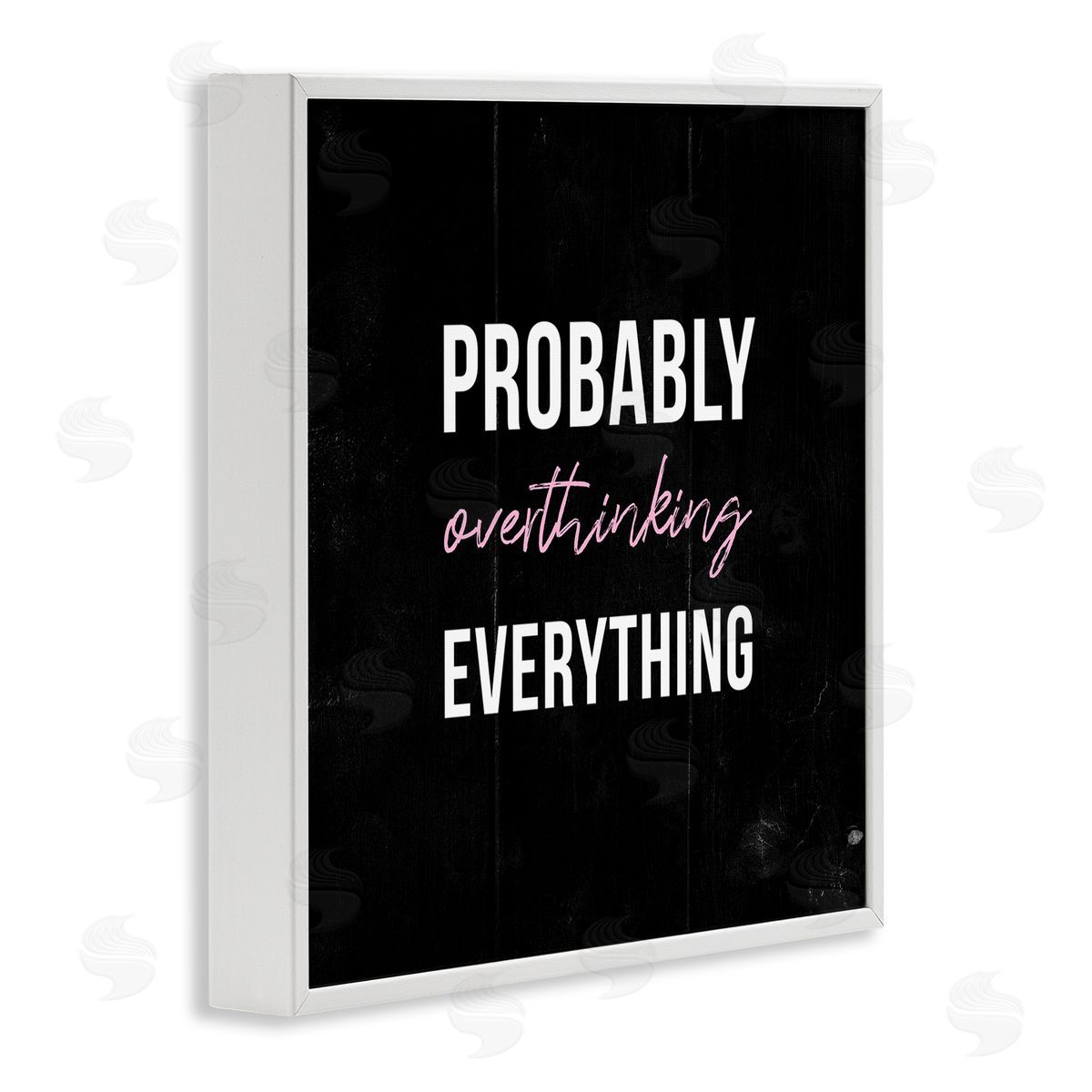 Probably Over Thinking Everything White Frame Print Wall Art, Home Decor by Stupell Studio