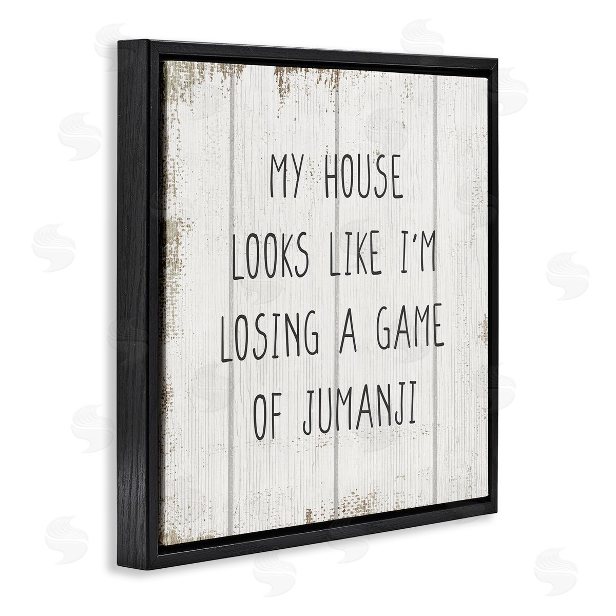 House Looks Like Jungle Game Black Floating Frame Canvas Wall Art, Home Decor by Stupell Studio