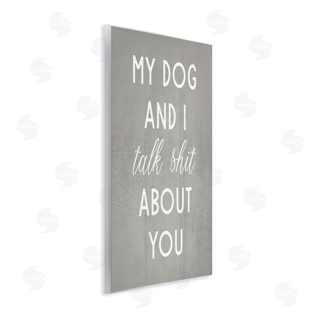 My Dog and I Talk About You Wood Plaque Wall Art, Home Decor by Stupell Studio
