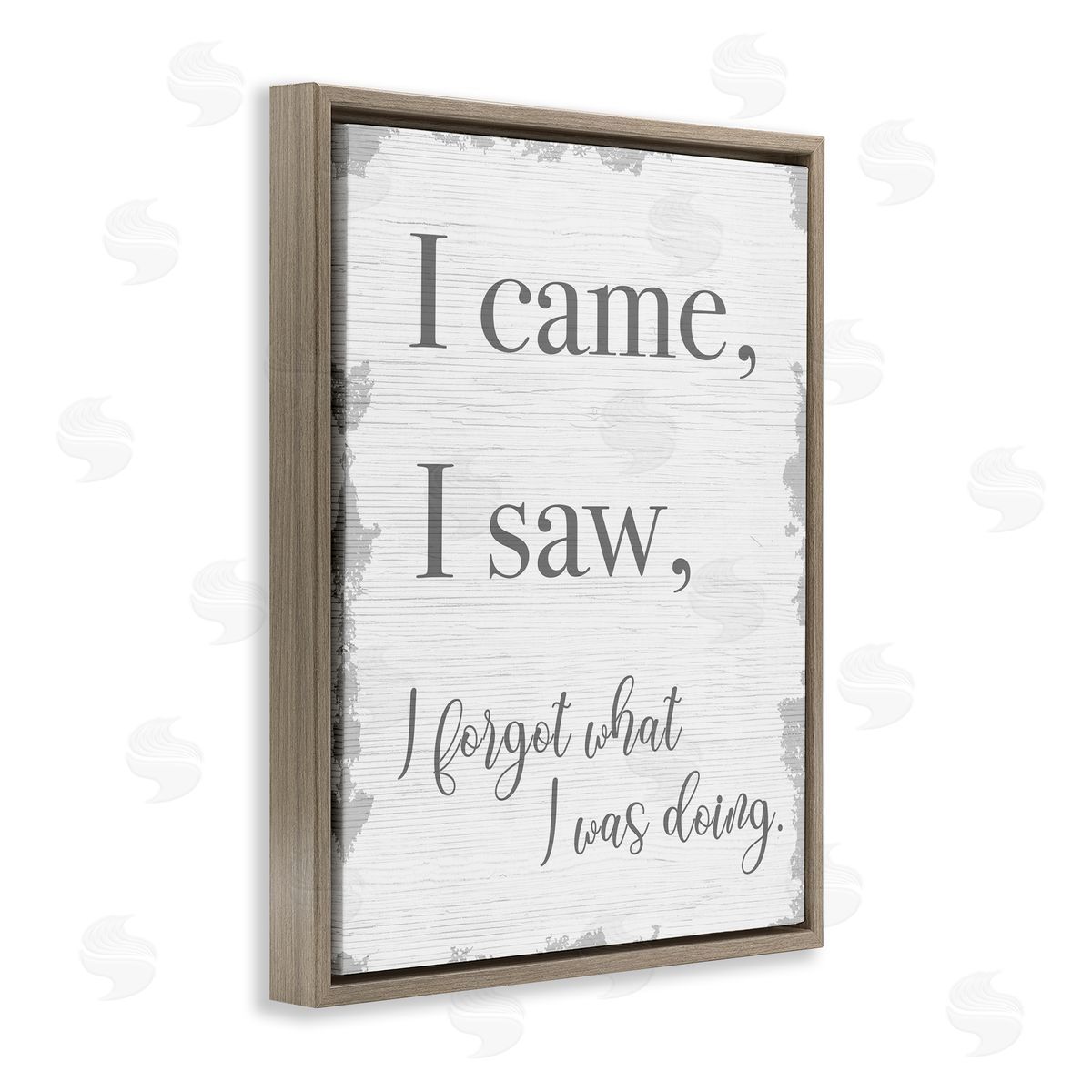 I Came, I Saw, I Forgot Brown Floating Frame Canvas Wall Art, Home Decor by Stupell Studio