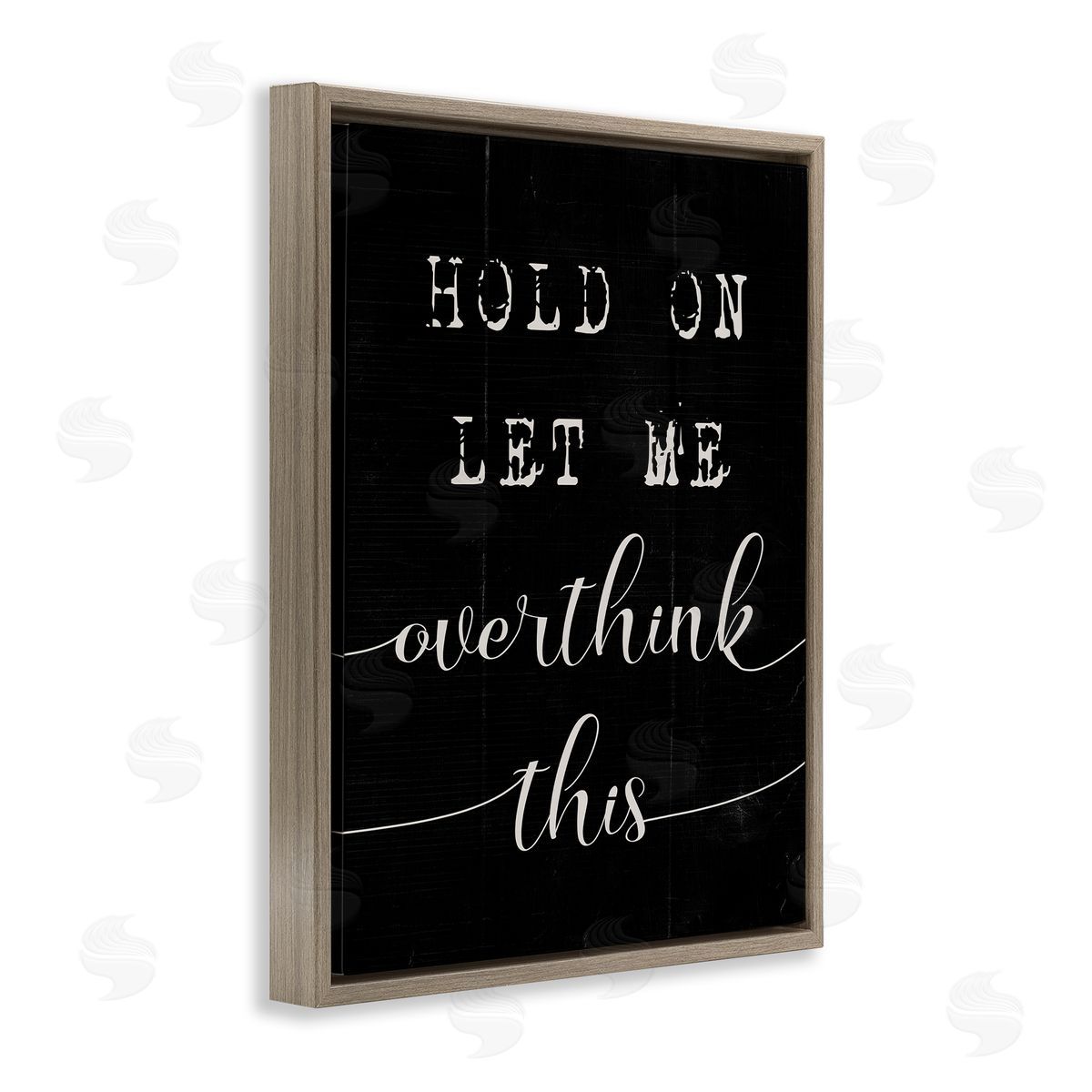 Hold On Let Me Overthink This Brown Floating Frame Canvas Wall Art, Home Decor by Stupell Studio