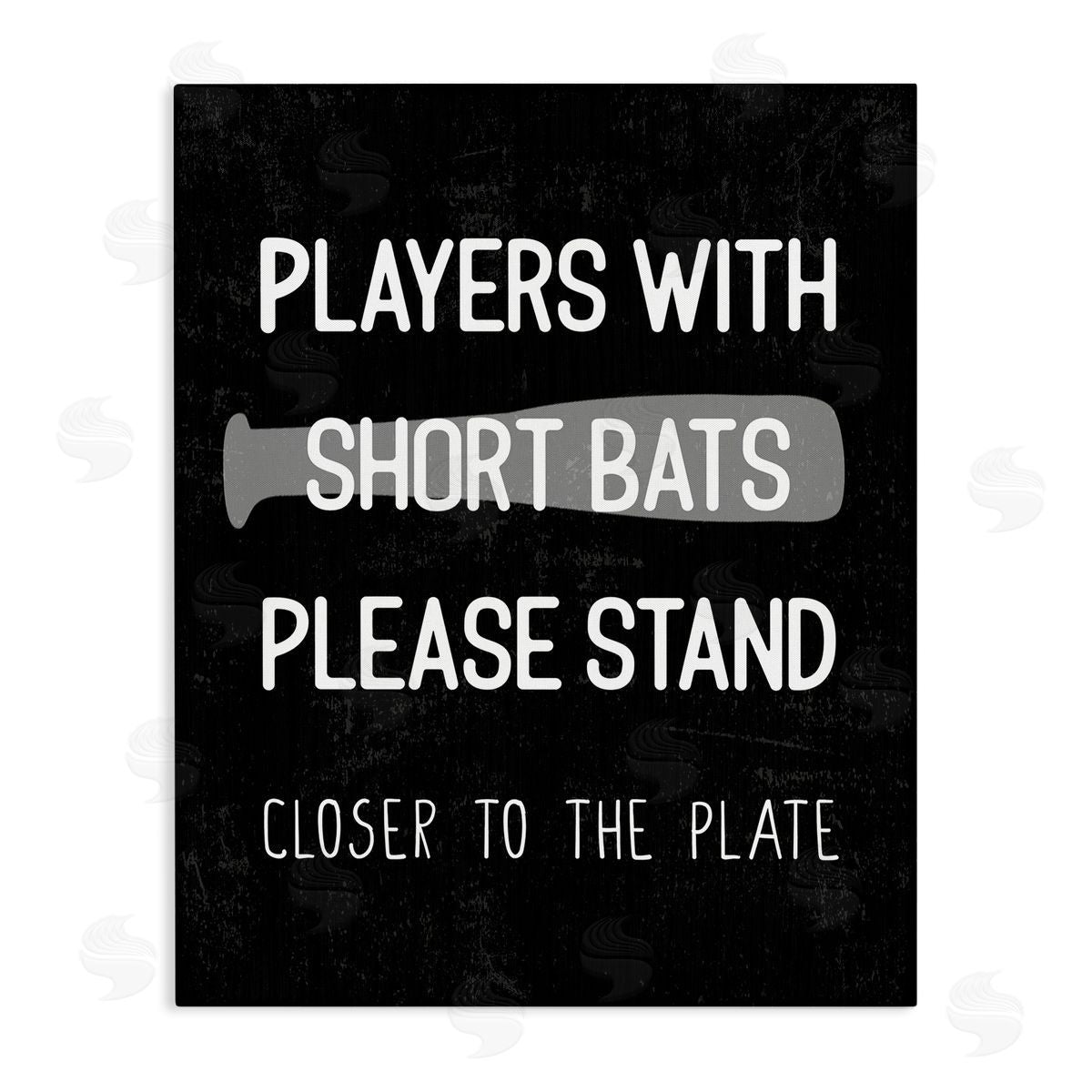 Short Bats Closer to the Plate Canvas Wall Art, Home Decor by Stupell Studio