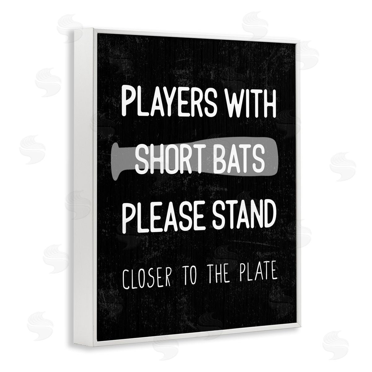 Short Bats Closer to the Plate White Frame Print Wall Art, Home Decor by Stupell Studio