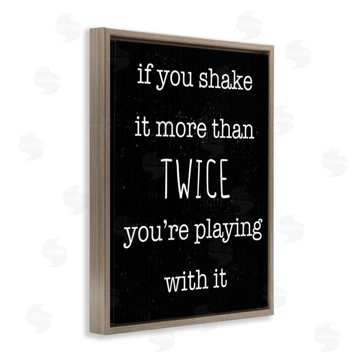 Shake It More Than Twice Brown Floating Frame Canvas Wall Art, Home Decor by Stupell Studio