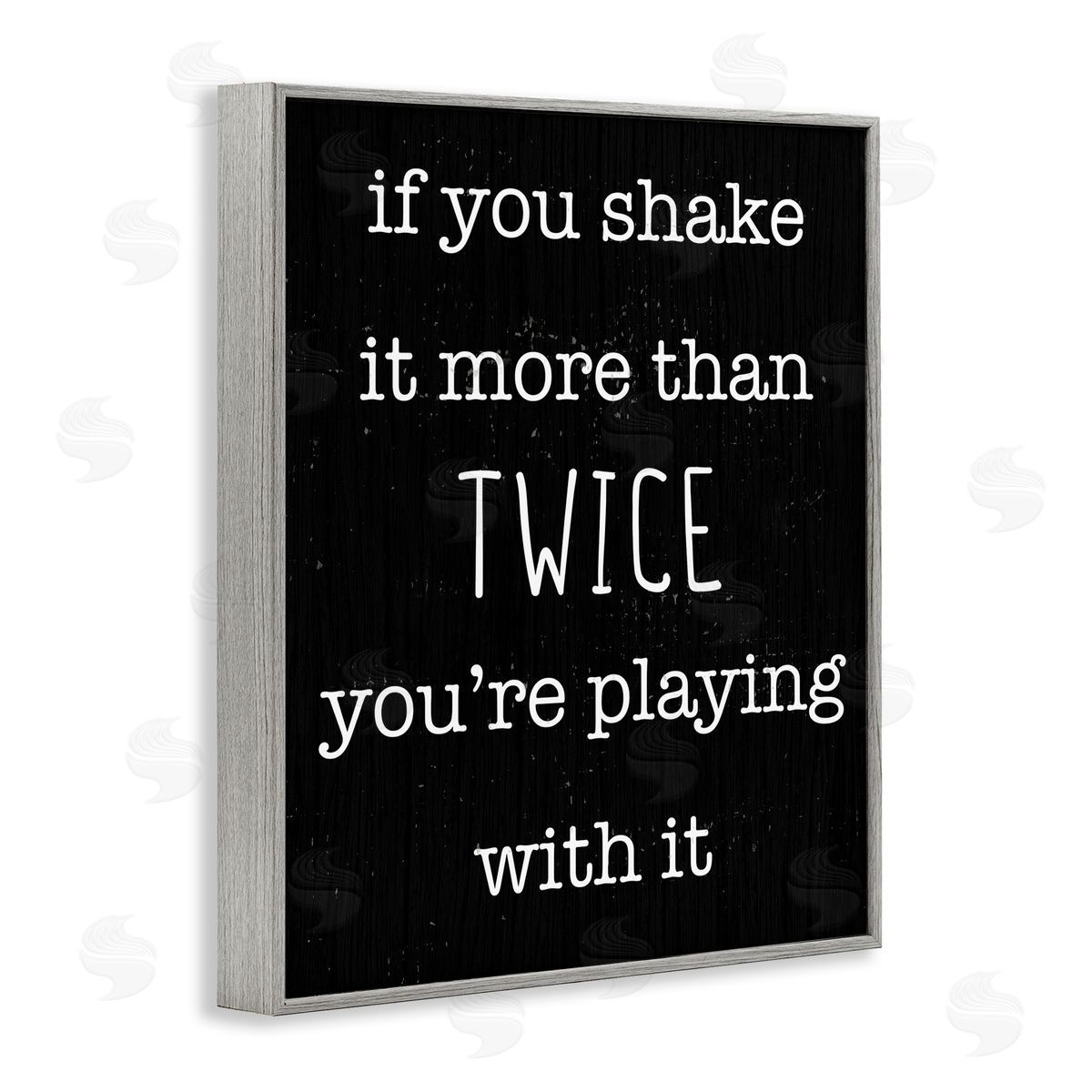 Shake It More Than Twice Grey Frame Print Wall Art, Home Decor by Stupell Studio