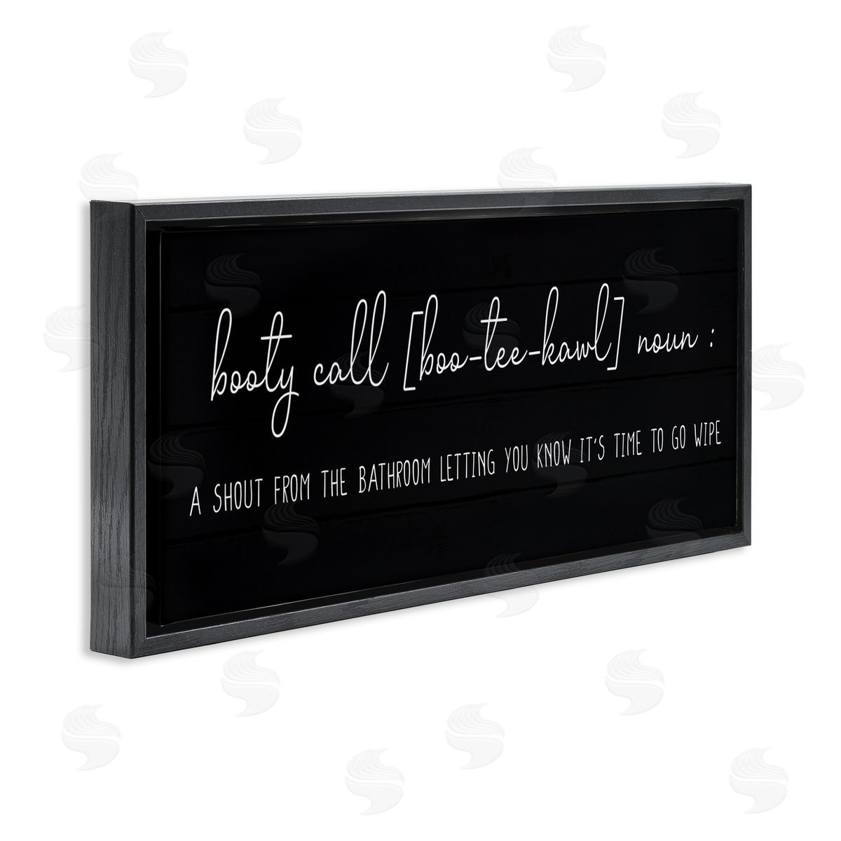 Booty Call Parent's Definition Black Floating Frame Canvas Wall Art, Home Decor by Stupell Studio