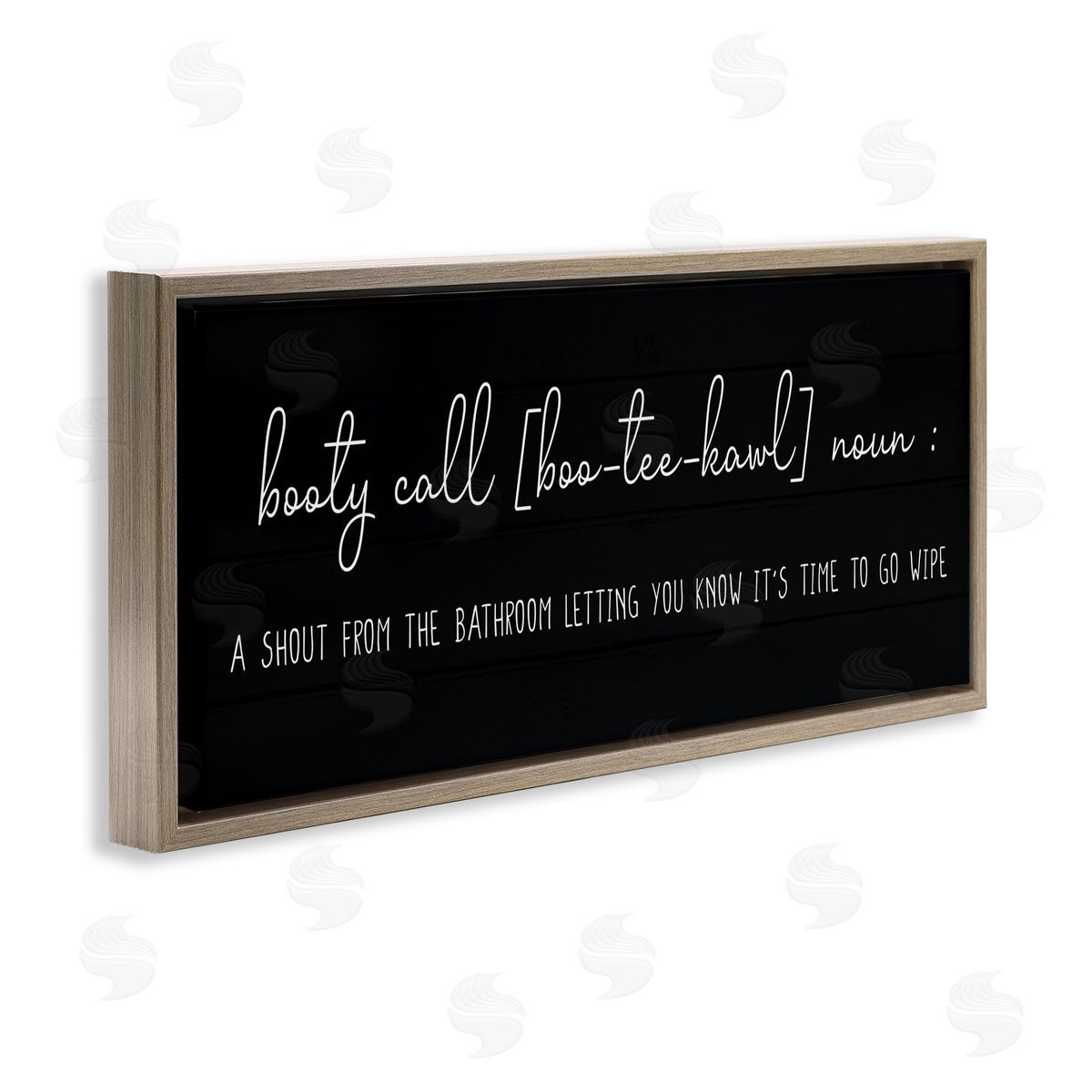 Booty Call Parent's Definition Brown Floating Frame Canvas Wall Art, Home Decor by Stupell Studio