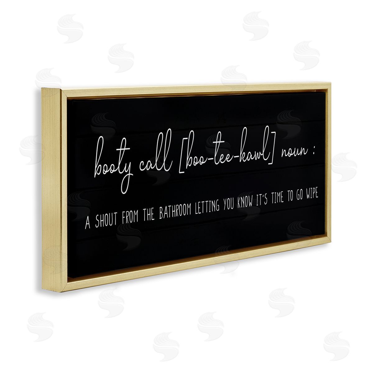 Booty Call Parent's Definition Gold Floating Frame Canvas Wall Art, Home Decor by Stupell Studio